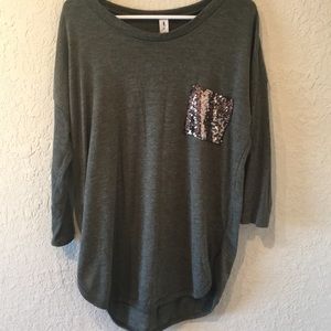 Vanilla Bay Olive Green Tunic Top